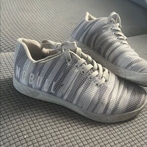 NOBULL Gray Athletic Shoes with Knit Design